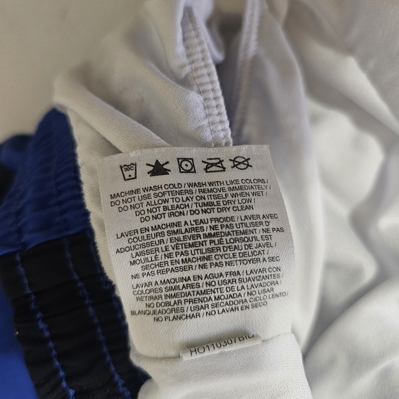 Nike Dri-Fit Women’s Sz S Blue & White Brief Lined Athletic Shorts - Picture 8 of 8